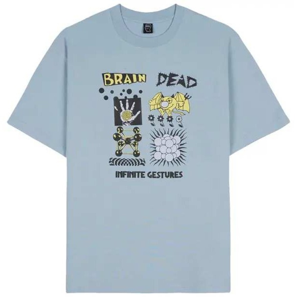 Brain Dead Infinite Gestures Light Blue Streetwear T-Shirt Women's SMALL